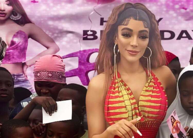 African Jamaican artist Barbee celebrates birthday with children in Nima