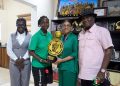 Hasaacas Ladies present FA Cup trophy and WPL medal to NGUVU Mining