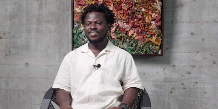 Emmanuel Aggrey Tieku finds stories of life, memory and identity in discarded textiles
