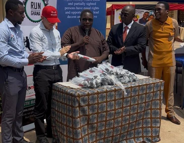 Global Media Alliance/Japan Motors support Ghana Blind Union with 60 white canes