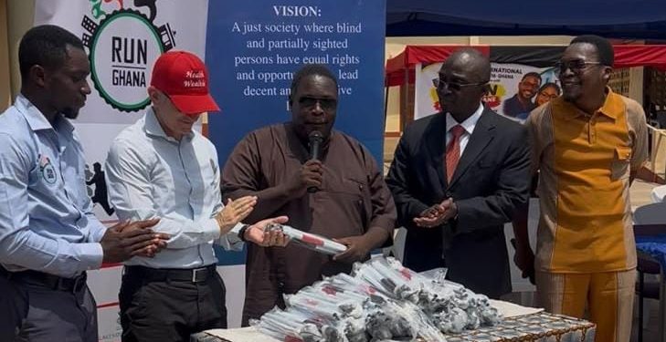 Global Media Alliance/Japan Motors support Ghana Blind Union with 60 white canes